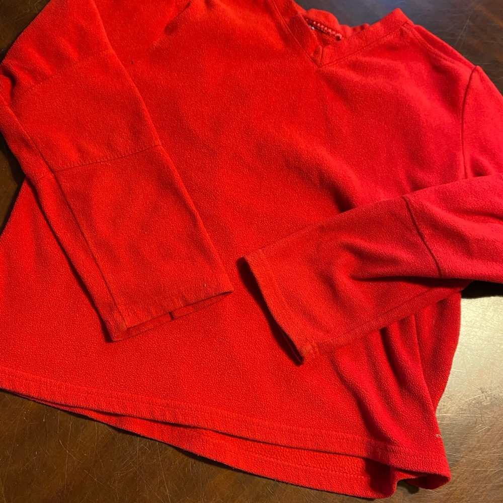 Vibrant Red V-Neck Sweater - Picture 2 of 10